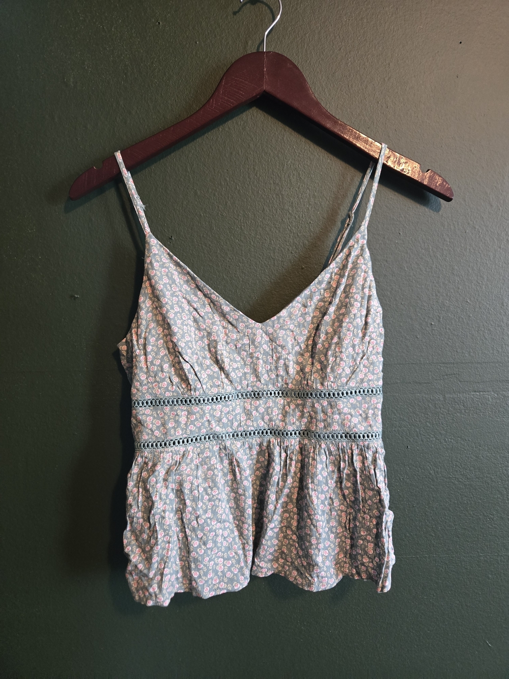Floral Lace-Trim Camisole